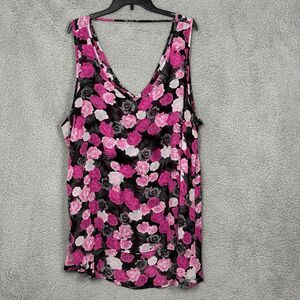Torrid Pink and Black Floral Tunic